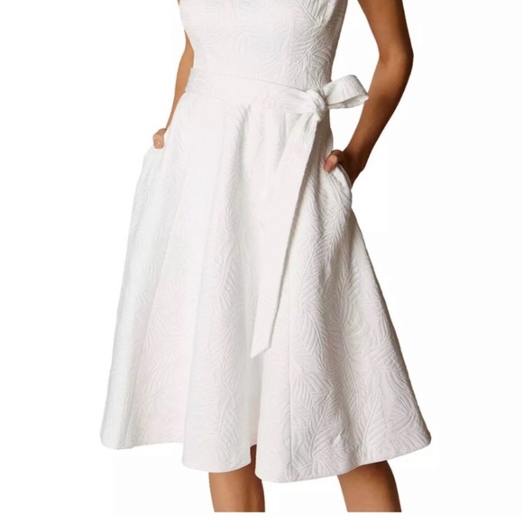 NWOT Karen Millen summer white jacquard dress - Picture 6 of 15
